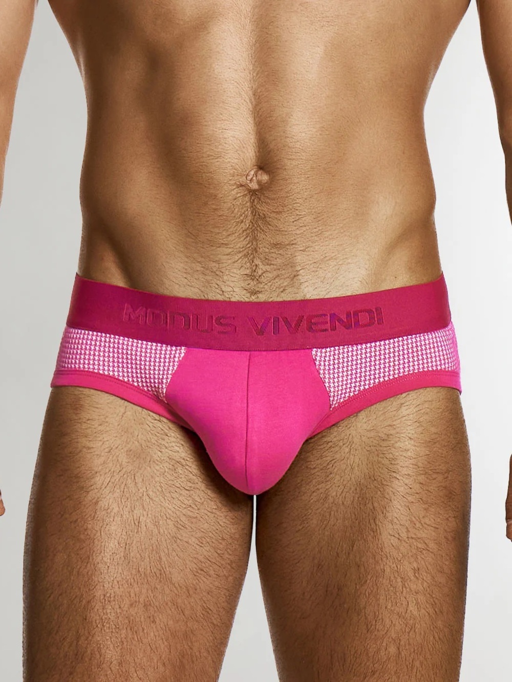 Modus Vivendi MODUS VIVENDI PIED DE COQ CLASSIC BRIEF Men's Houndstooth